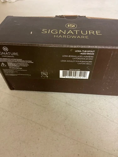 Signature Hardware SHTS74AGBR Lexia 6-7/8" Tub Spout - Aged Brass - Picture 1 of 3