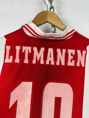 1997 Umbro Ajax Amsterdam Litmanen #10 Vintage Soccer Jersey Size
