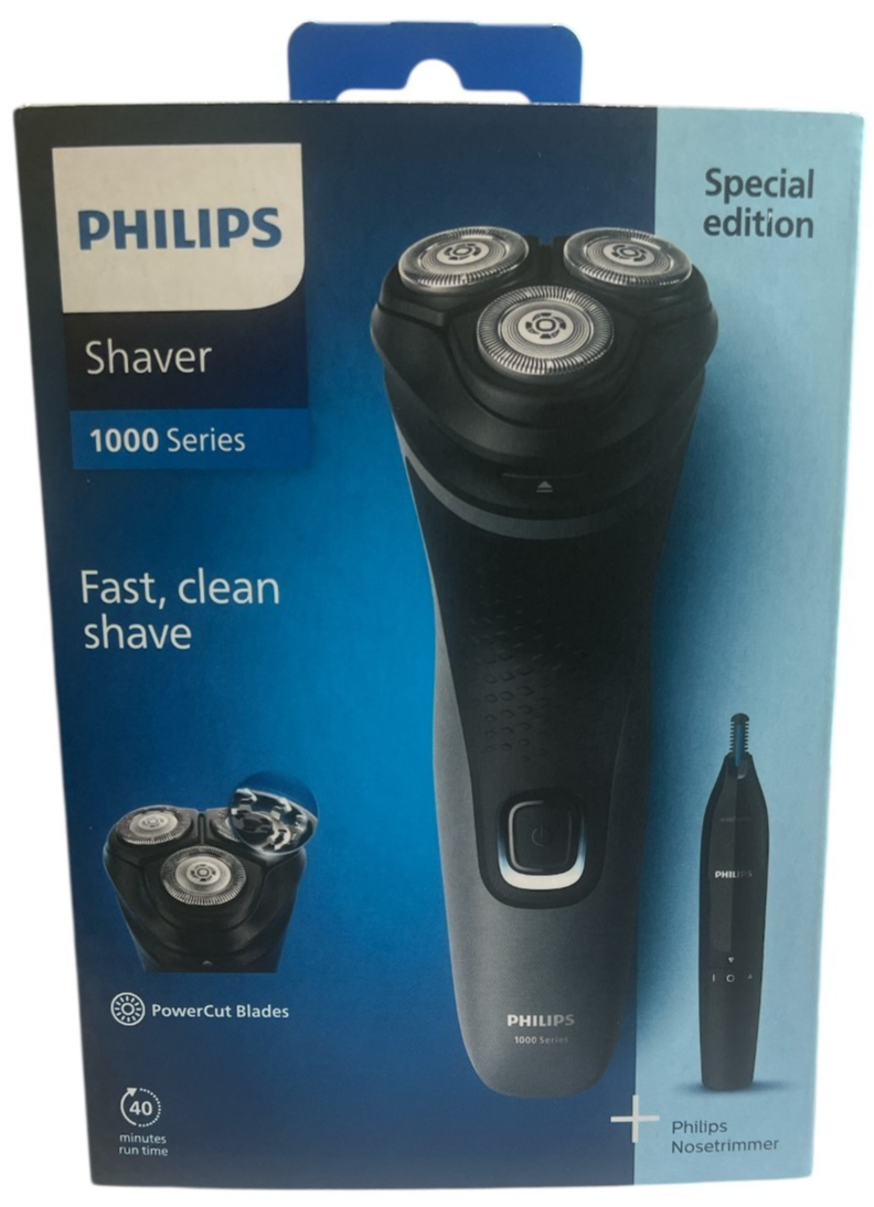Philips Shaver 1000 Series S1142 elektrischer Rasierer inkl. Nasen Trimmer NEU