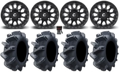 Fuel Vector MB 14'' Wheels 30'' Interforce II Tires Can-Am Commander Maverick