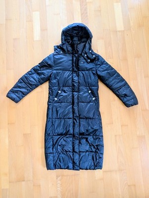 G-Star RAW Damen Puffer Mantel schwarz lang XS XXS Winter Jacke warm Kapuze