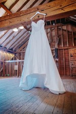 Anna Sorrano Elton Bridal Wedding Dress Size 14 Mikado Satin Sweetheart neckline