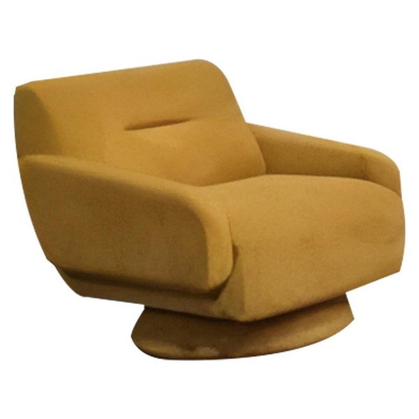Gelber Loungesessel Designer Wohnzimmer Polstersessel TextilmöBel-image