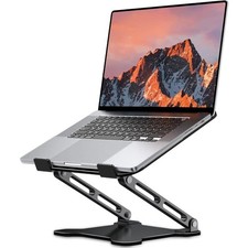 Adjustable Laptop Stand for Desk, Metal Foldable Laptop Riser Holder, Portable