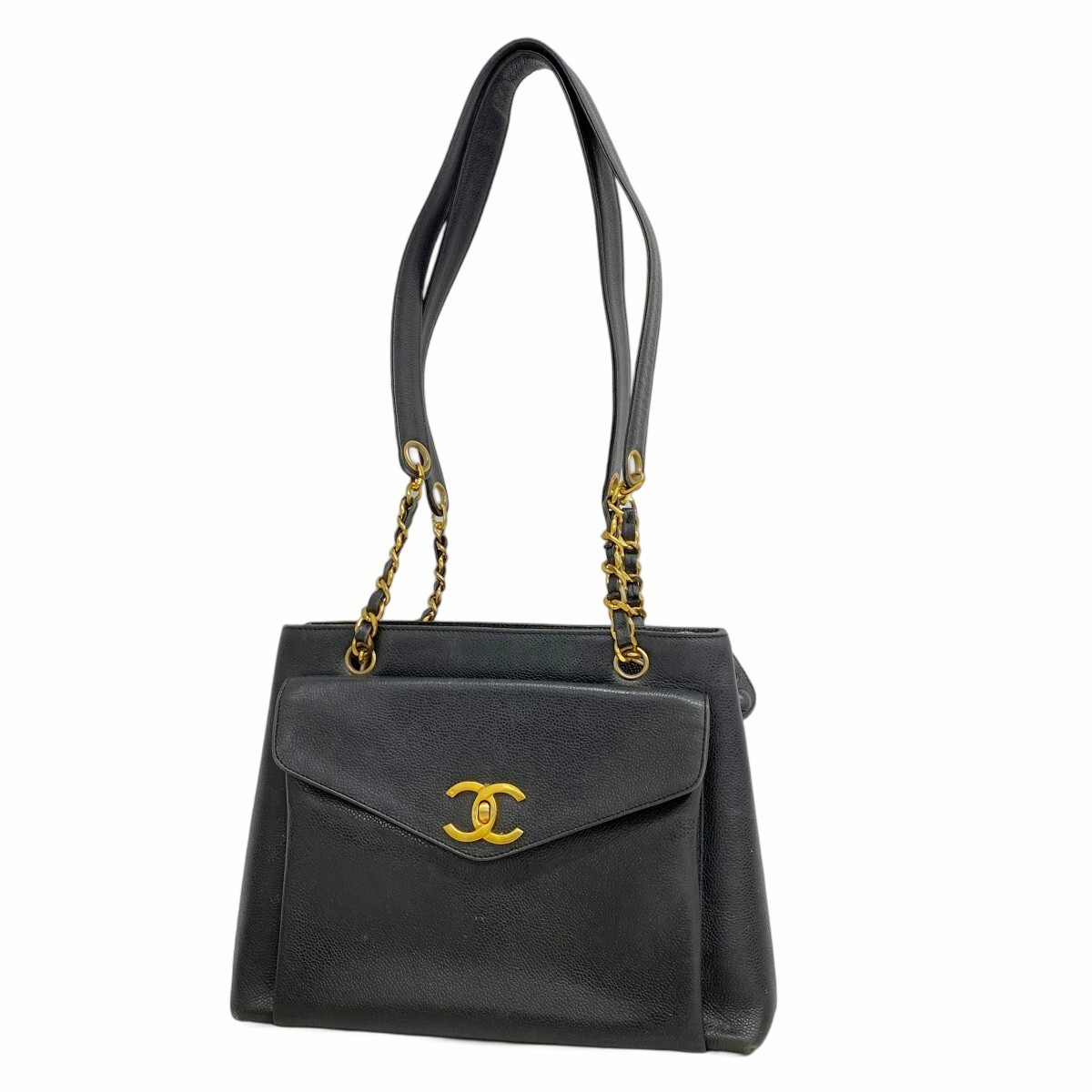 Chanel Classic Shoulder Bag 901199 in Black Caviar Leather-image
