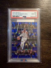 2023-24 Select - Concourse Victor Wembanyama #87 Blue Tectonic /99 (RC) PSA 10