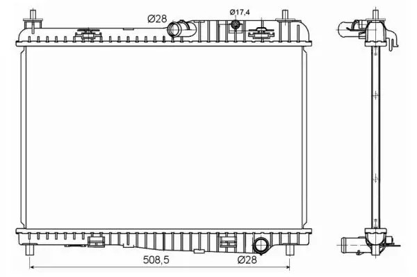 Radiateur d'eau Grille de radiateur soudée 53152 NRF pour FORD FIESTA VI B-MAX