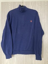 Polo Golf Ralph Lauren Mens 1/4 Quarter Zip Sweater Pima Cotton Sz Large Navy