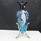 Fenton Mulberry Mystical Bird Hand Painted Amphora Vase Special Order LE 99 1190
