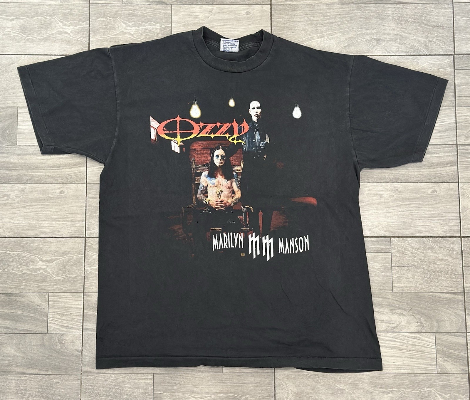 OZZY OBOURNE & MARILYN MANSON vintage 2003 OZZFEST t shirt