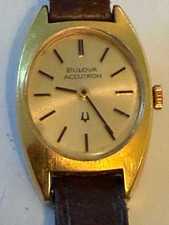 Bulova Accutron - Vintage gold and black ladies watch - Untested