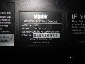 Vintage Sega Genesis 1601 16-Bit With 2 Controller & 11 Games Untested Parts