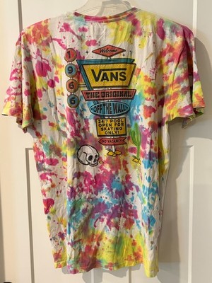 VANS Off the Wall Tie Dye 1966 Vegas Graphic D/S T-Shirt Sz L Classic Fit EUC