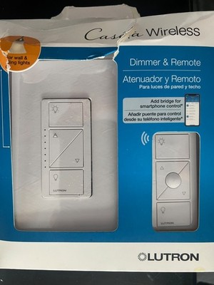 Lutron Caseta Smart Dimmer Switch & Remote Kit LED Wall & Ceiling Lights 8246/OB