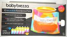 Baby Brezza Reusable Baby Food Storage Pouches, 10 Pack 7oz - Make Organic Food