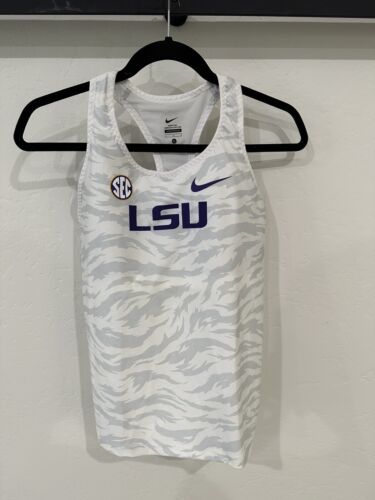 Nike Team Issued SEC LSU Tigers Track Field Running Singlet Wmns LG [825142-XXX] - Picture 1 of 6
