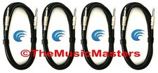4 Pack 12ft 1/4" Instrument Guitar Bass Amp Keyboard Audio Cable Cord Wire VWLTW