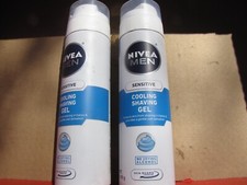 Lot Of 2 NIVEA MEN Sensitive Cool Cooling Shave Gel 7 Oz Each New Old Stock