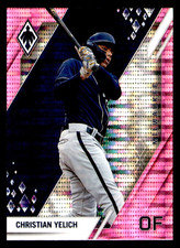 2022 Panini Chronicles Phoenix Christian Yelich Pink Pulsar #24
