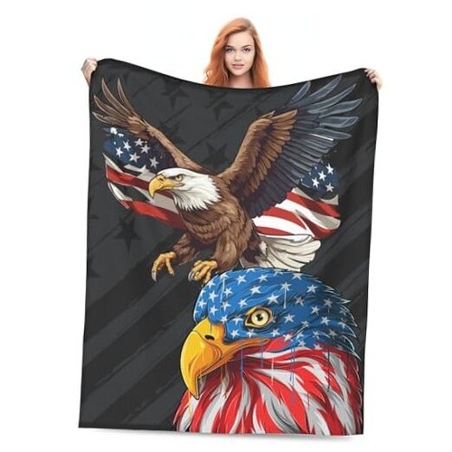 Eagle Blanket for Kids Women and Men Soft Warm Lightweight 50x60in Eagle 02