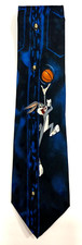 Vintage Necktie WB 1995 Looney Tunes Mania Bugs Bunny Basketball Polyester Tie