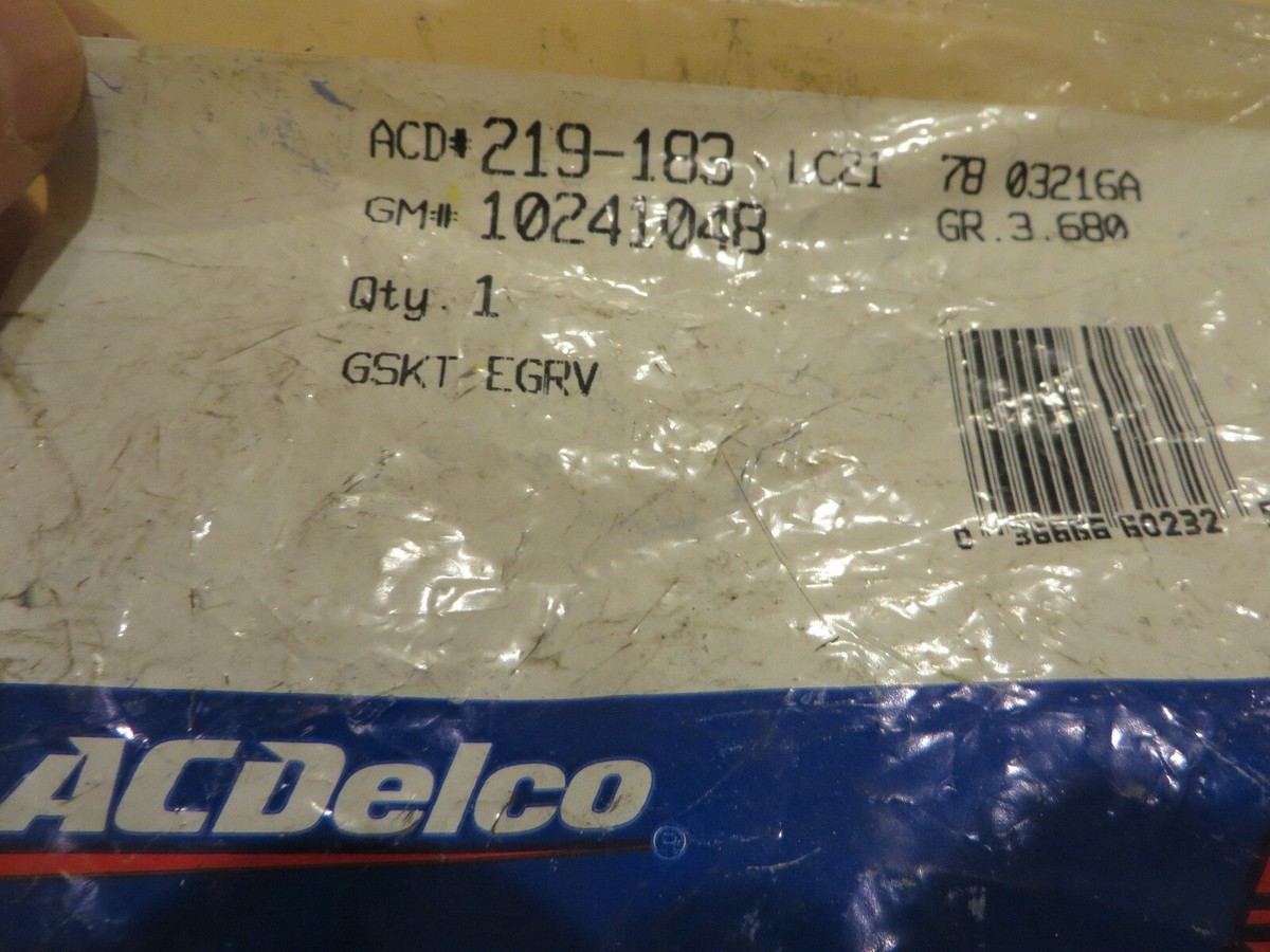 ACDelco 219-183 GM Original Equipment EGR Valve Pipe Gasket - Exact Fit Replacement
