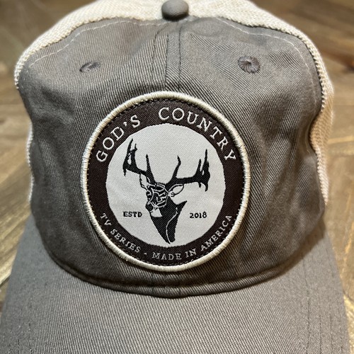 Gods Country TV Series Made In America SnapBack Trucker Hat Deer Hunting Brown - Picture 2 of 8