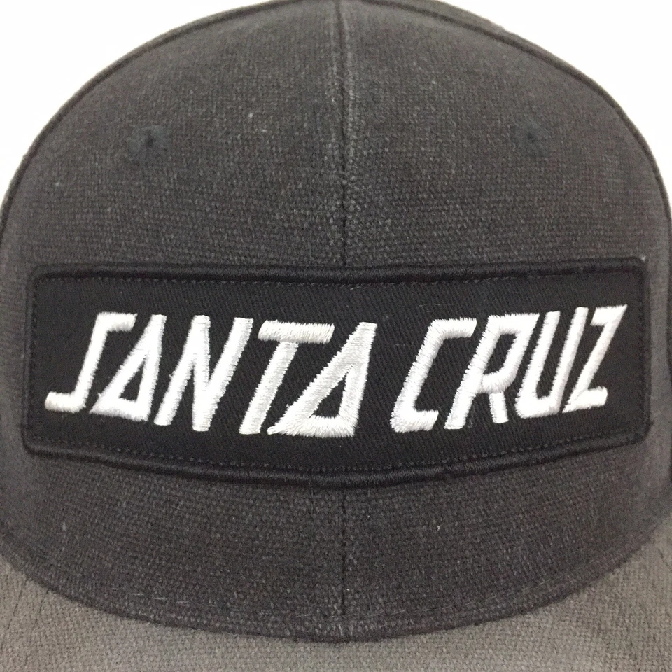 Santa Cruz Skateboards Patch Cap Denim Block Logo Snap Back Baseball Trucker Hat - Image 3 of 4