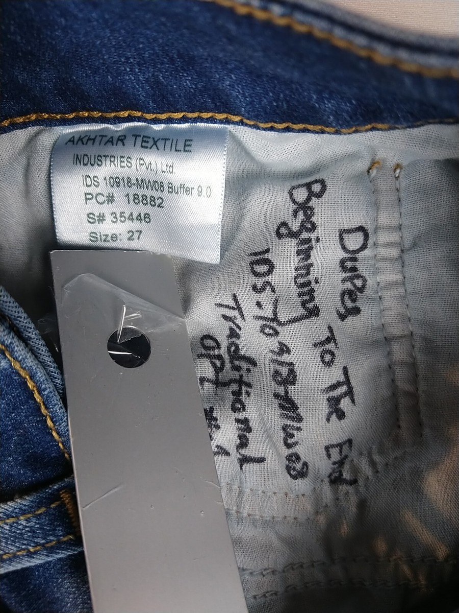 Levi's / Akhtar Textile Sample Blue Jeans (Women Size 27x27) Levi