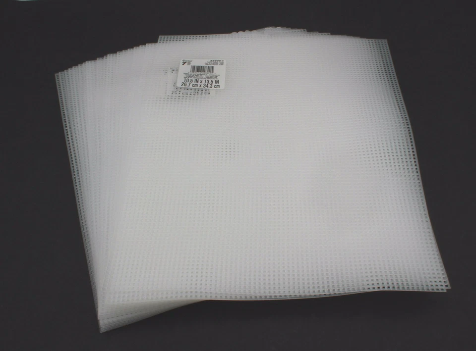 7 Mesh Count Darice Clear Plastic Canvas Sheet Bulk 10.5 x 13.5 Inch 50 Sheets - Image 2 of 4