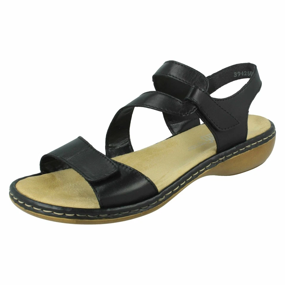 Sandales Décontractées En Cuir Rieker '659C7' Pour Femmes - Photo 2/4