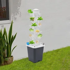 6-tier Hydroponic Grow Tower Garden Hydroponic Growing Kit W/2.64-gallon Tank