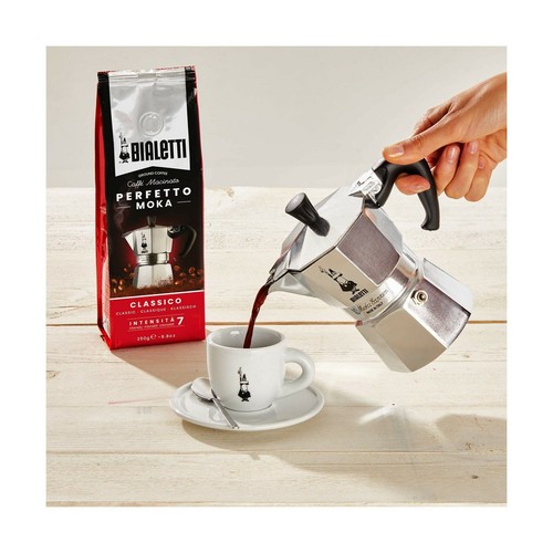 Moka Express Pot 1-Cup Aluminum Silver Coffee Maker Ergonomic Anti-Scald Handle - Picture 3 of 11