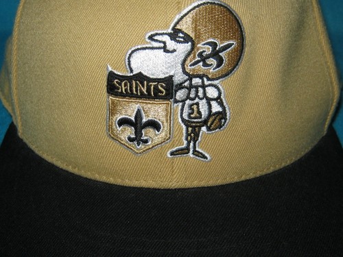 NFL NEW ORLEANS SAINTS FITTED CAP HAT TEAM APPAREL REEBOK 210 SIZE 6-7/8 - 7-1/4 - Picture 5 of 7