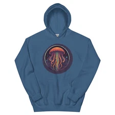 "Cosmic Jellyfish" Unisex Hoodie Psychedelic Space Medusa Galactic Sea Cnidaria
