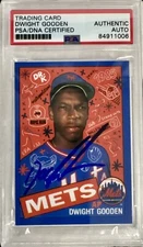 2020 TOPPS PROJECT #184 DOC GOODEN SIGNED METS CARD PSA AUT0