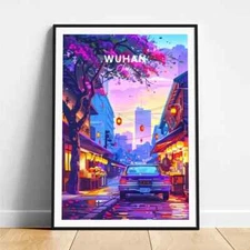 Wuhan travel print - China travel poster, Wuhan poster