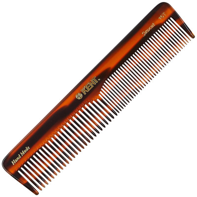 Kent 16T Fine Tooth and Wide Tooth Comb for Daily Grooming, Handmade Styling Com