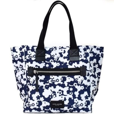 MARC JACOBS Ladies Handbag Large TOTE blue/white/black