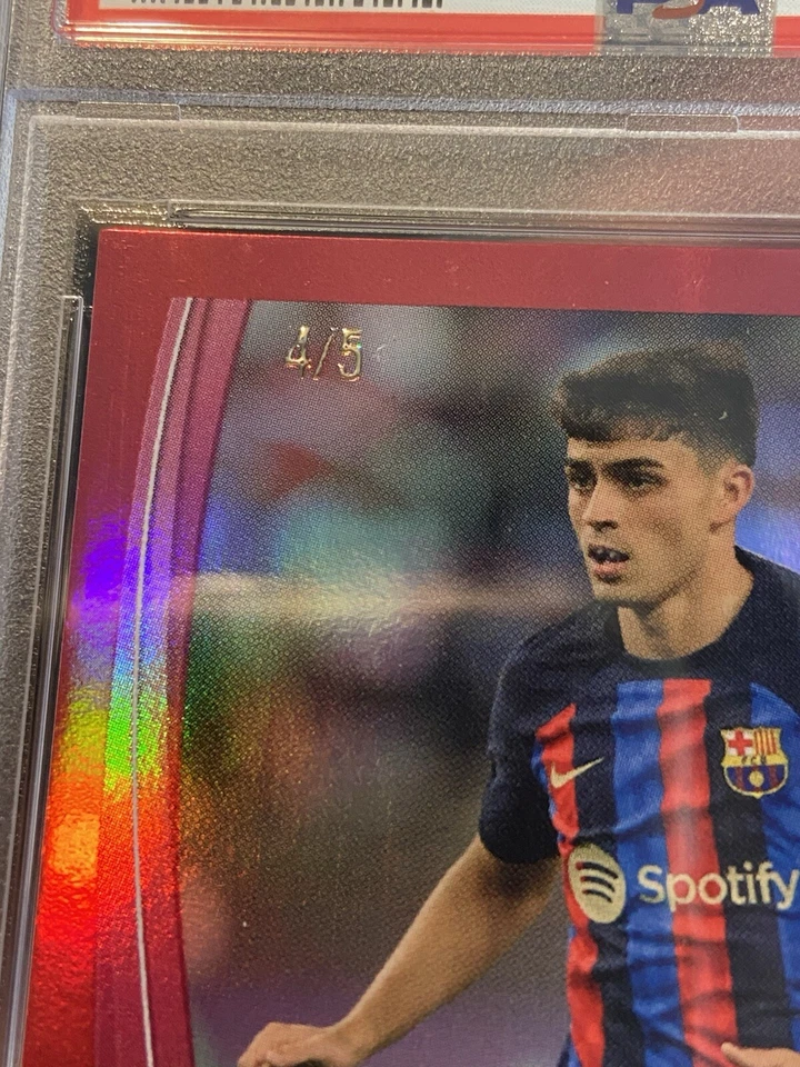 2022-23 Topps FC Barcelona Fan Set Red /5 Pedri #BA-14 PSA 9 Barcelona - Image 3 of 3