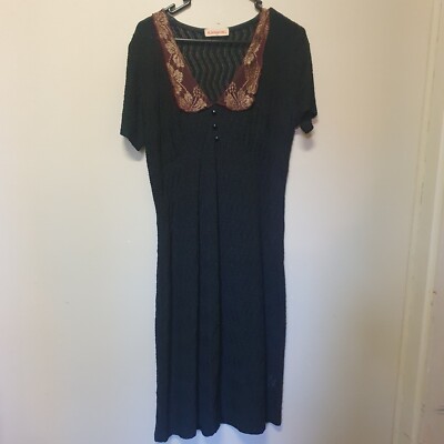 Alannah Hill Original Stretch Lace Collared 40s Style Dress Size 12