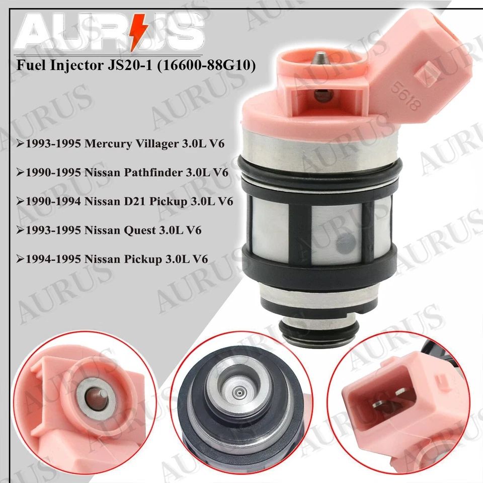 6 inyectores de combustible OEM AURUS NUEVO para Nissan D21 Quest Mercury 1990-1995 3,0 L JS20-1 Foto 2 de 4