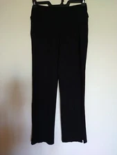 Ruby Ribbon Stretch Black Activewear Pants Women's Medium Slim Leg Ponte 