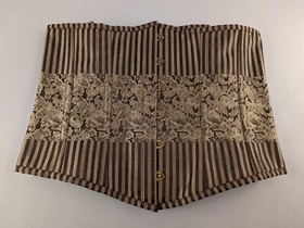 New CORSETS QUEEN Elenek Longline Underbust Corset 36" USA Size 16-18 Brown Gold