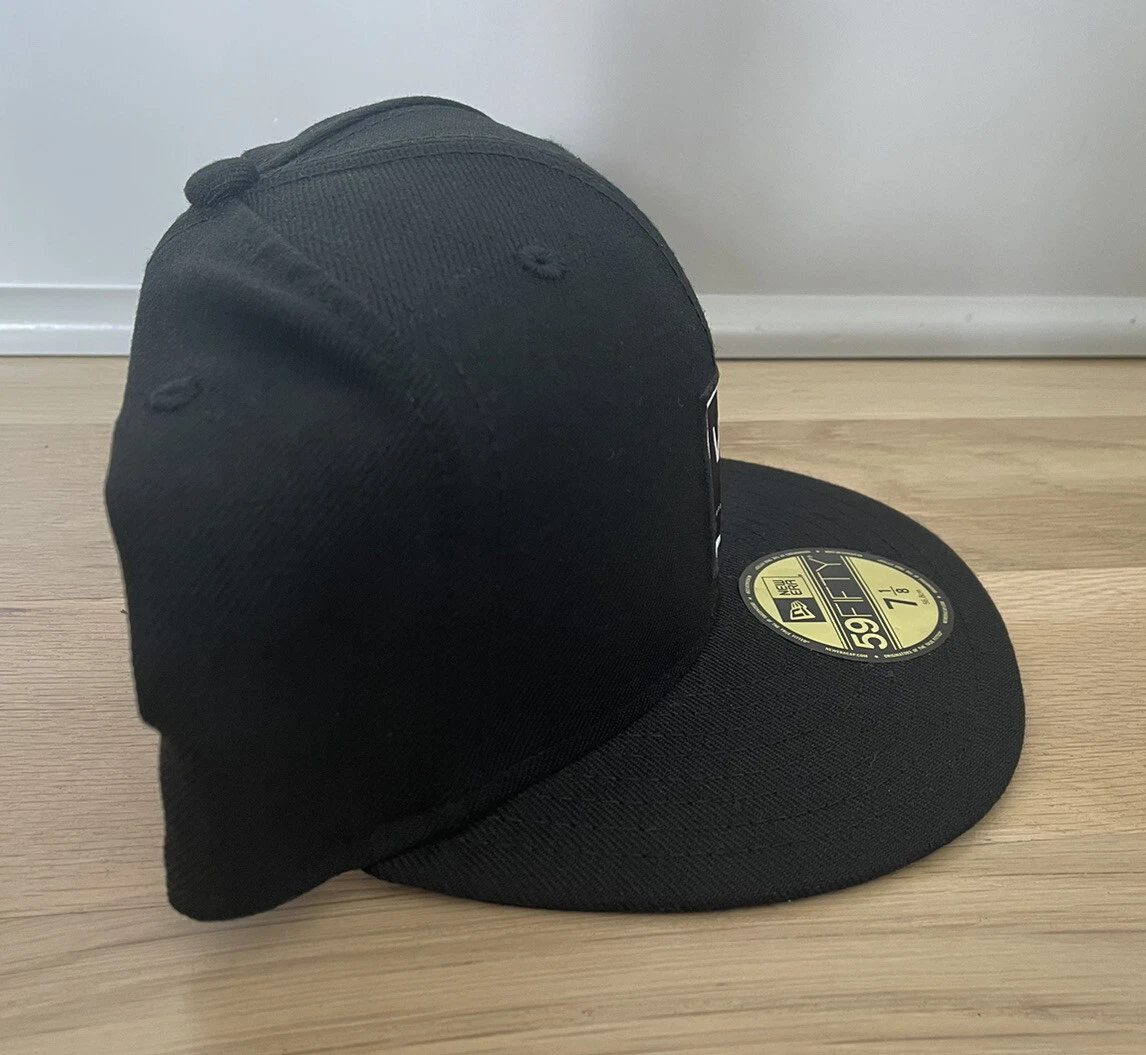 Vans 59 Fifty Box Print Classic Wool Hat Black Size 7 1 8 NWT