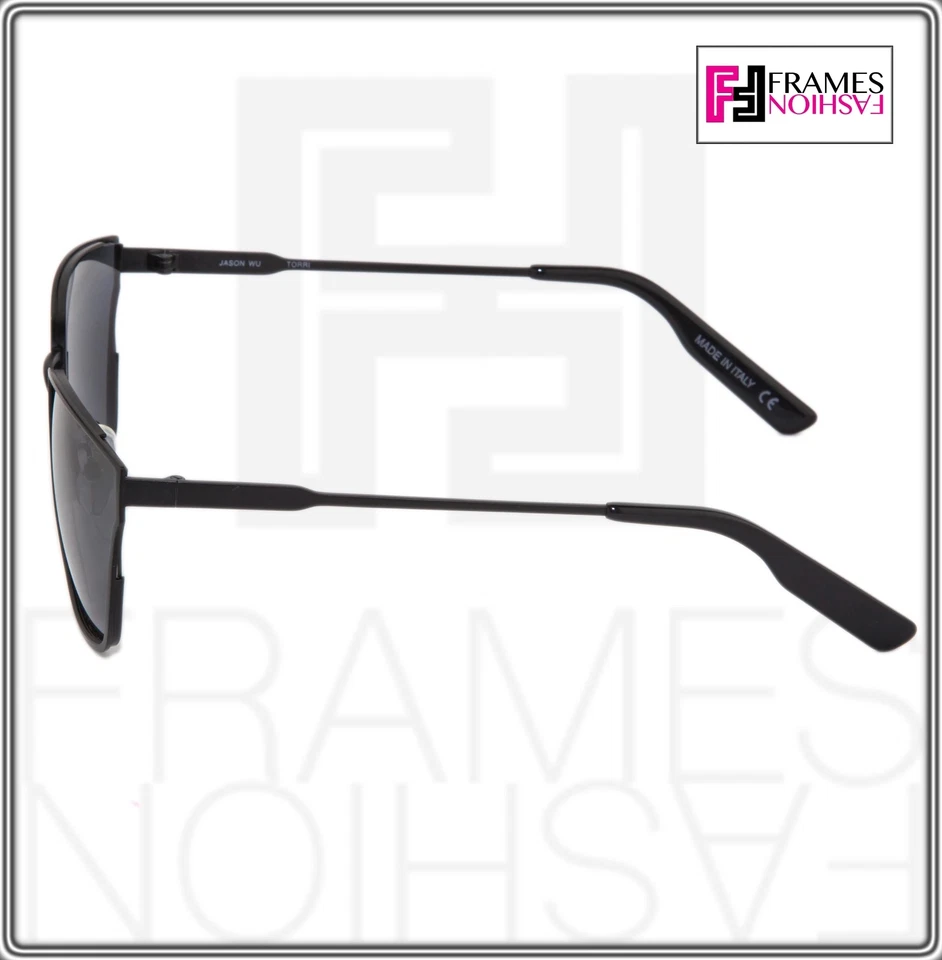 Gafas de sol Jason Wu TORRI ojo de gato negras mate de metal polarizadas MBLK Foto 4 de 4