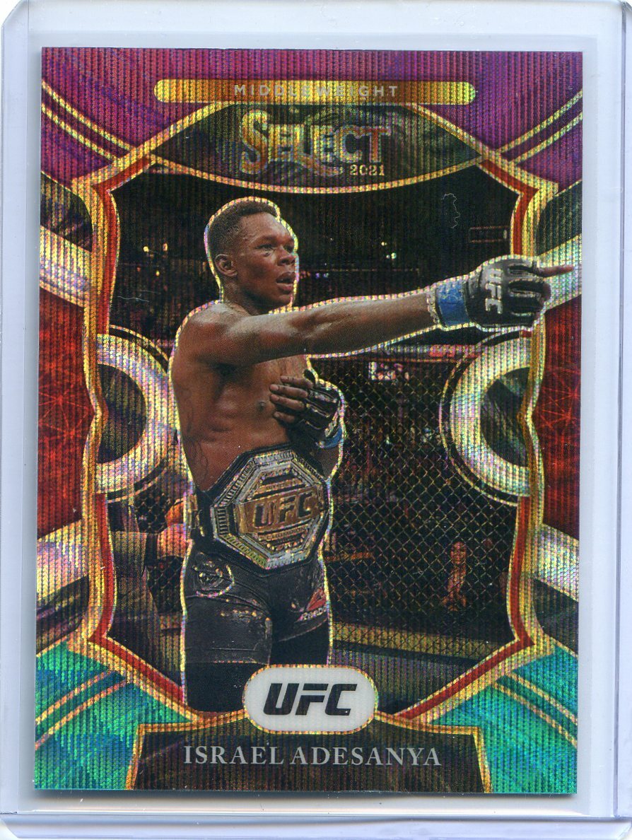 2021 Panini Select UFC ISRAEL ADESANYA TRI-COLOR PRIZM Concourse No 64