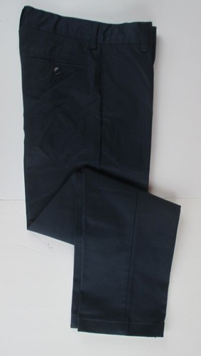 LANDS END Navy School Uniform Elastic Waist Pull-On Pants Boys 16 Husky NEW