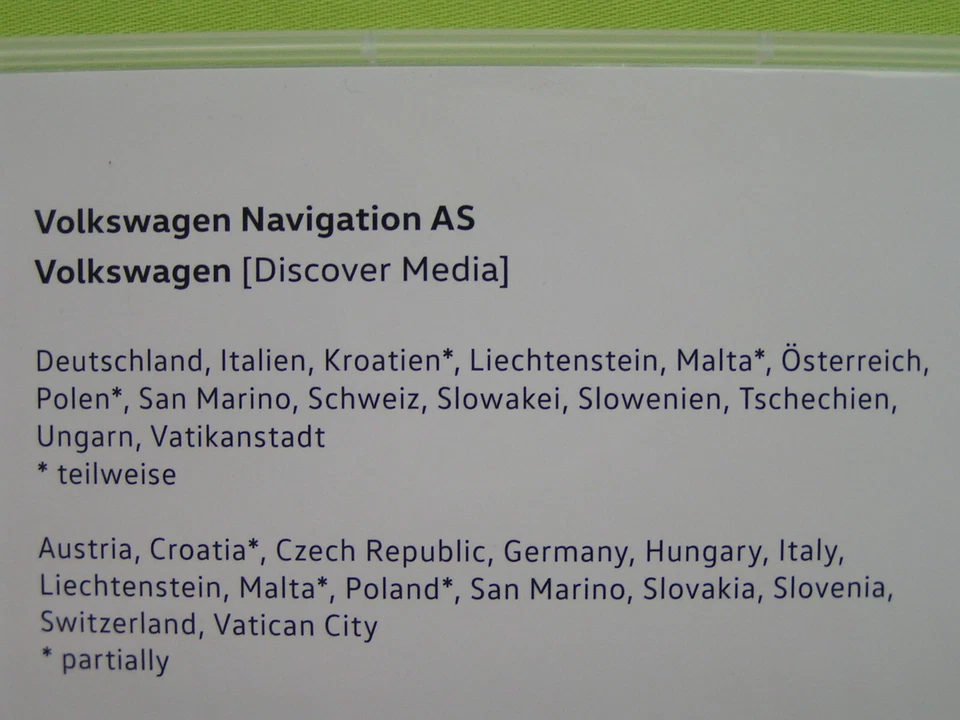 SD CARD NAVIGATION AS EUROPA 3 2020 V11 VW DISCOVER MEDIA 2 PASSAT TIGUAN GOLF - Bild 3 von 4