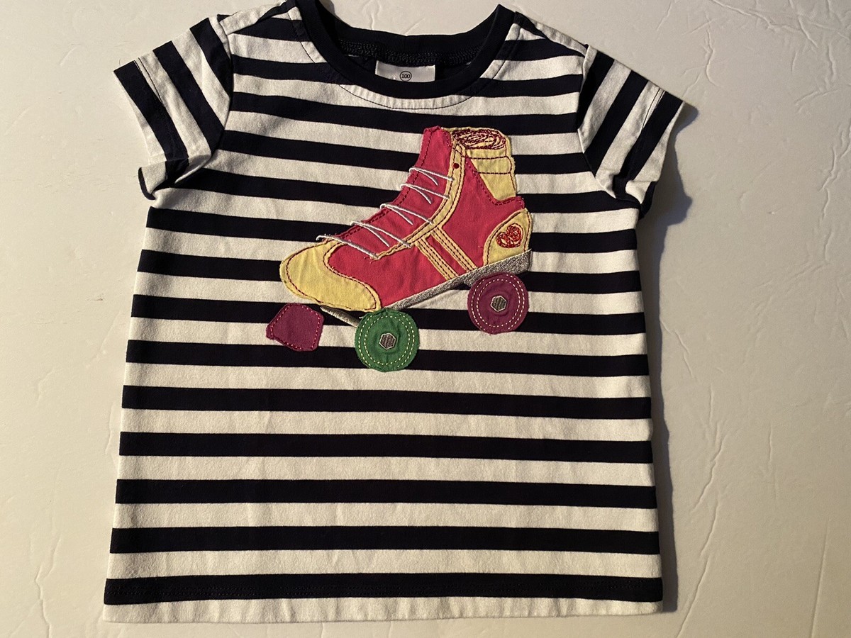 EUC PRE-OWNED TODDLER GIRLS HANNA ANDERSSON ROLLER SKATE TOP SZ